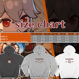 Kazuha Genshin Impact Hoodie, Chibi College Aesthetic, Fan-Made Merch image 5