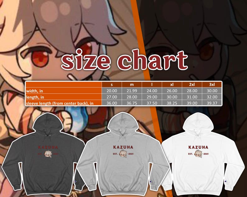 Kazuha Genshin Impact Hoodie, Chibi College Aesthetic, Fan-Made Merch image 5
