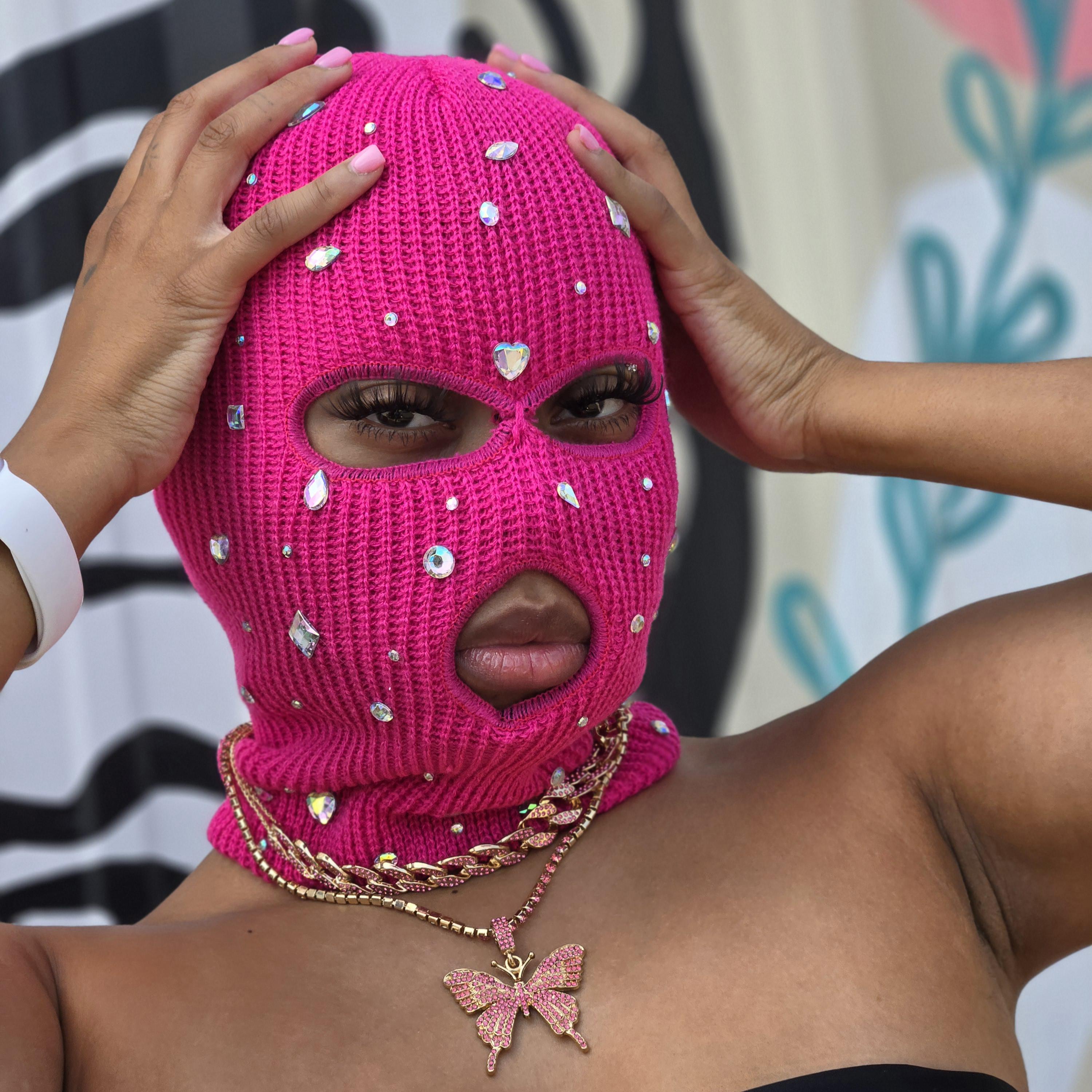 帽子 MASU MULTI STRIPE BALACLAVA(PINK) MASU(エムエーエスユー)の