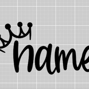 Customizable Name With Crown Decal
