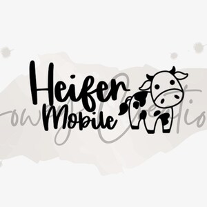 Heifer Mobile with Cow Decal