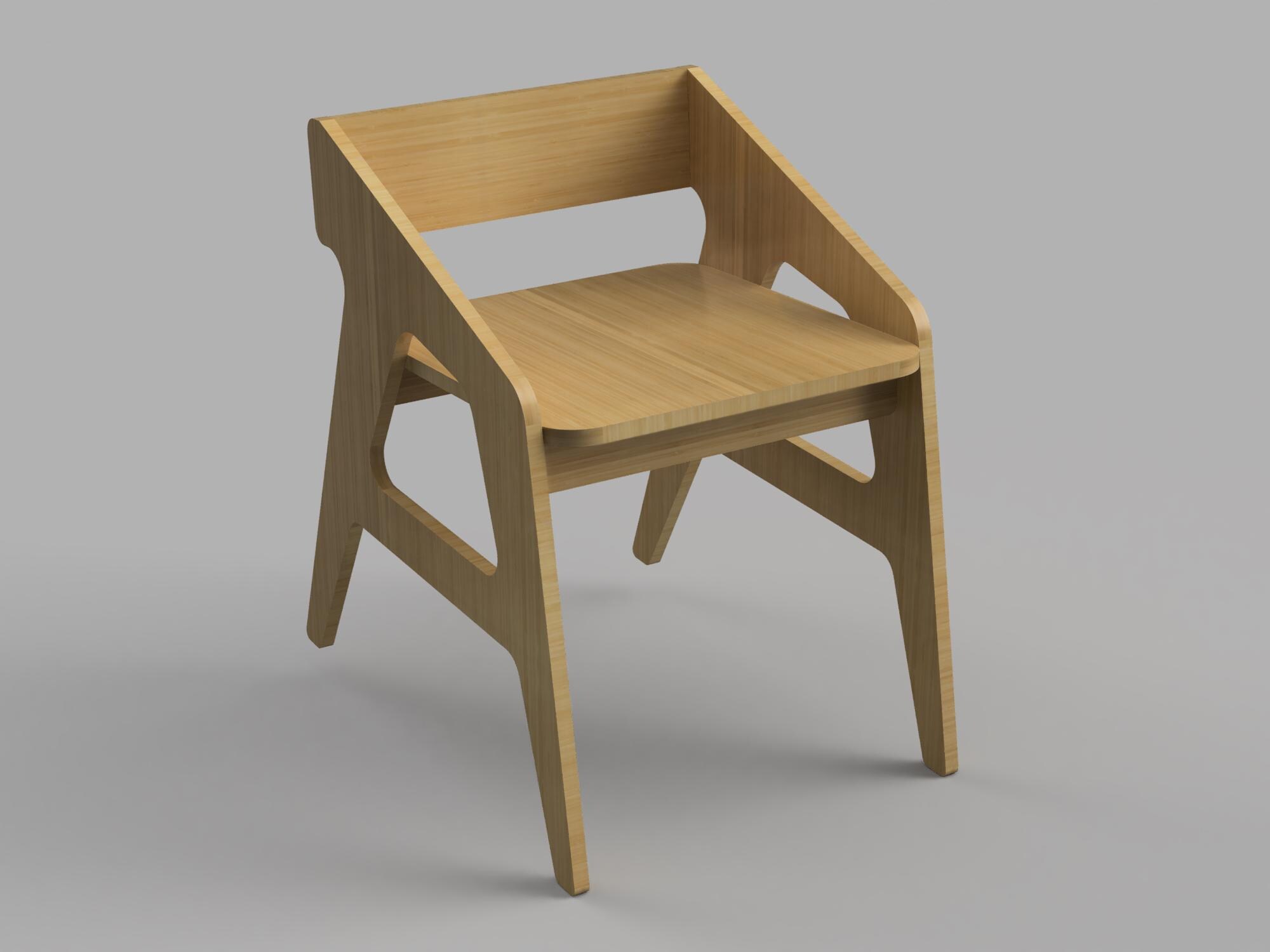 Scandinavian Chair CNC File, Plywood Design (digital Download) - Etsy