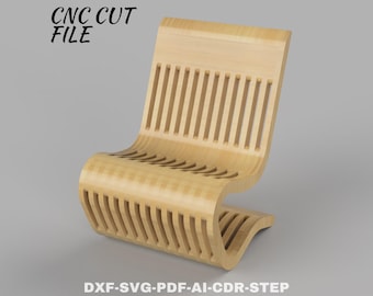 File di taglio CNC per la sedia ‘Meldon’ (file digitali)