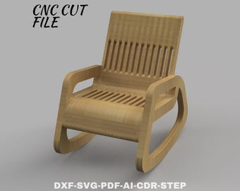Parametric Rocking Chair CNC Cutting Files (Digital Download)
