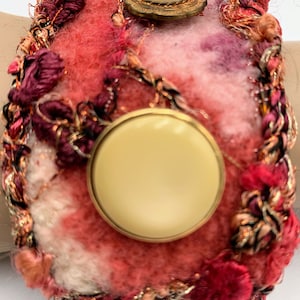 Wearable Art Fiber Bracelet Cuff Buttons Beads Sparkly