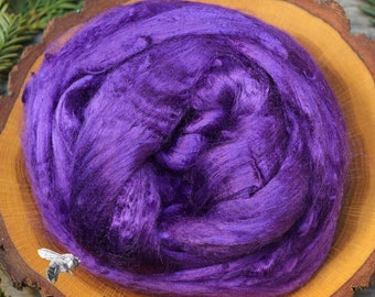 HELIOTROPE Bamboo Viscose Roving Combed Top for Felting, Blending or Spinning Cellulose Vegan Fiber