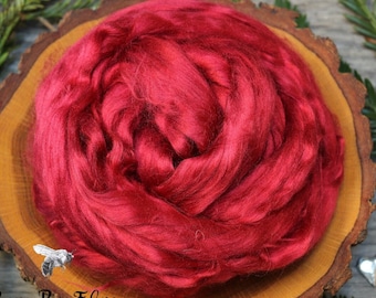 BOYSENBERRY Bamboo Viscose Roving Combed Top for Felting, Blending or Spinning Cellulose Vegan Fiber