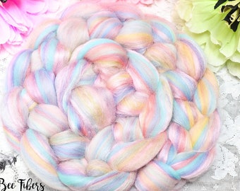 Mecha de lana merino de abulón: mezcla de fibras personalizada para hilado y fieltrado