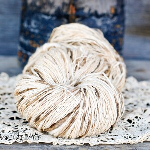 Hand Spun Wild Organic Eri and Tassar Silk Yarn, Peace Yarn, Raw Silk, Tussah Silk Fair Trade Crochet, Knitting, Weaving Yarn