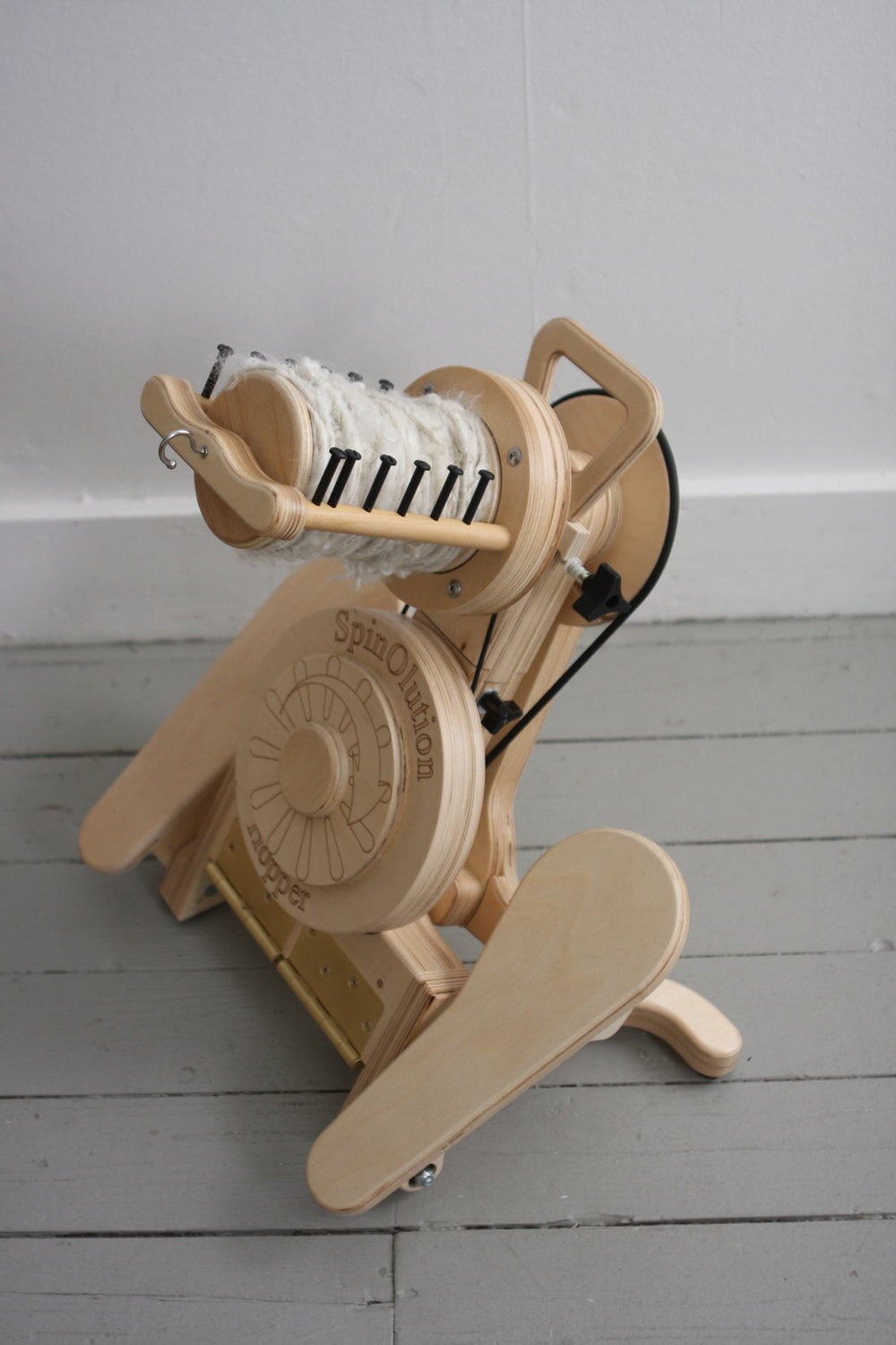 Spinolution Hopper Travel Spinning Wheel: Portable Art Yarn Wheel