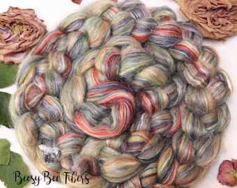 JAMAICA Merino Wool Roving and Tussah Silk Blend Combed Top Wool for Spinning or Felting - 4 oz