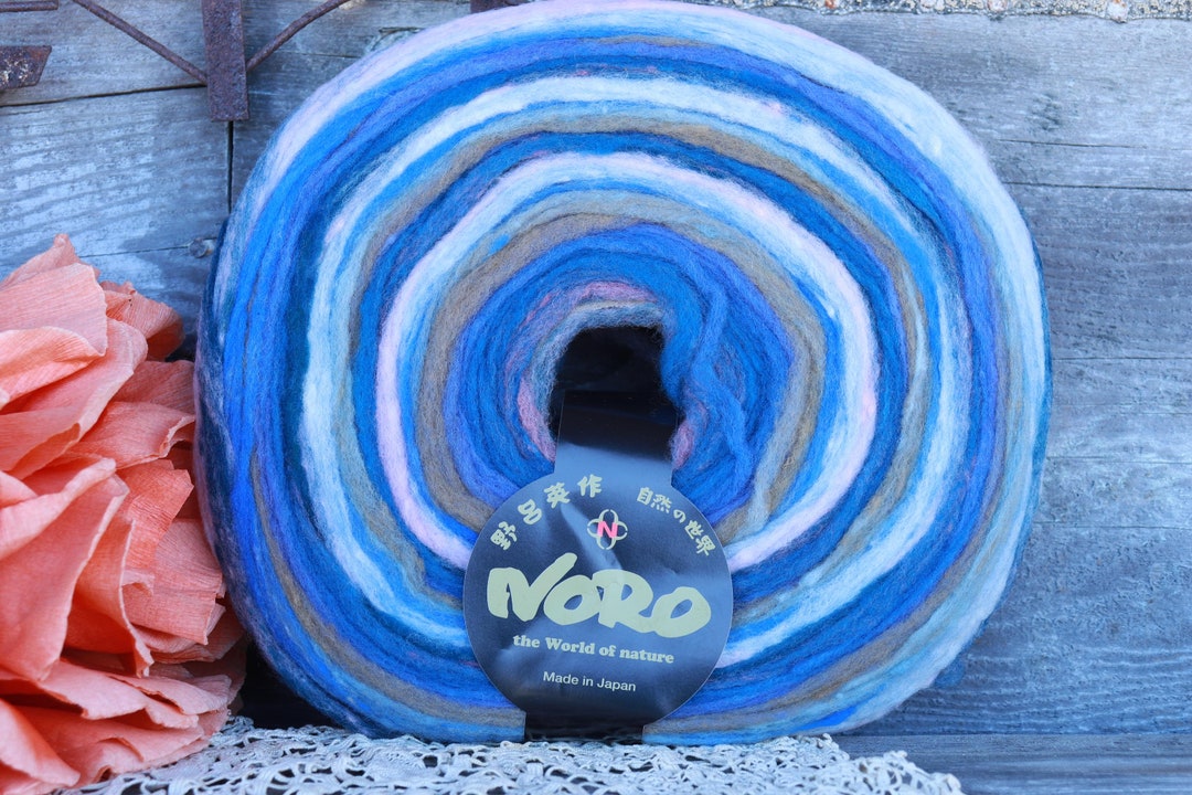 Noro Rainbow Roll Pencil Wool Roving for Spinning, Knitting, Crocheting ...