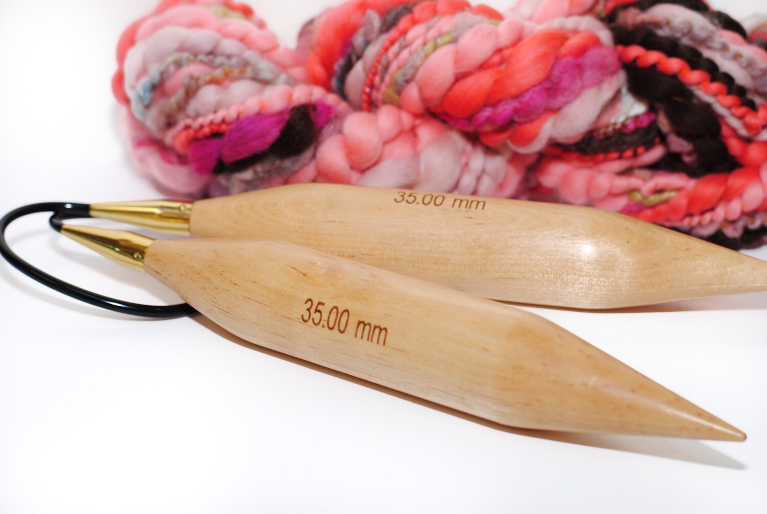 EXTREME KNITTING Size 35 mm Giant Knitting Needles Wood Jumbo Etsy