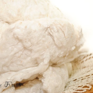 SILK NOIL Undyed Silk Noil for Carding, Dyeing, Spinning, Felting, Blending, Papermaking - 2 oz