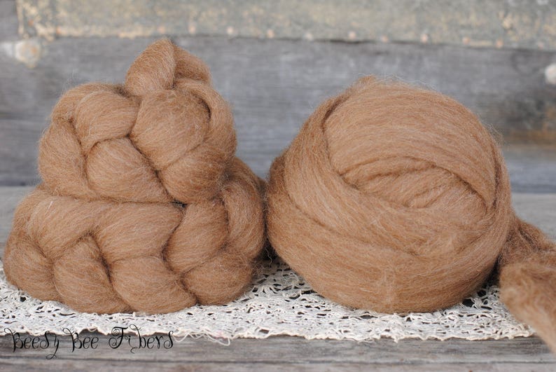 Undyed Natural Brown MANX LOAGHTAN Combed Top Wool Roving Etsy