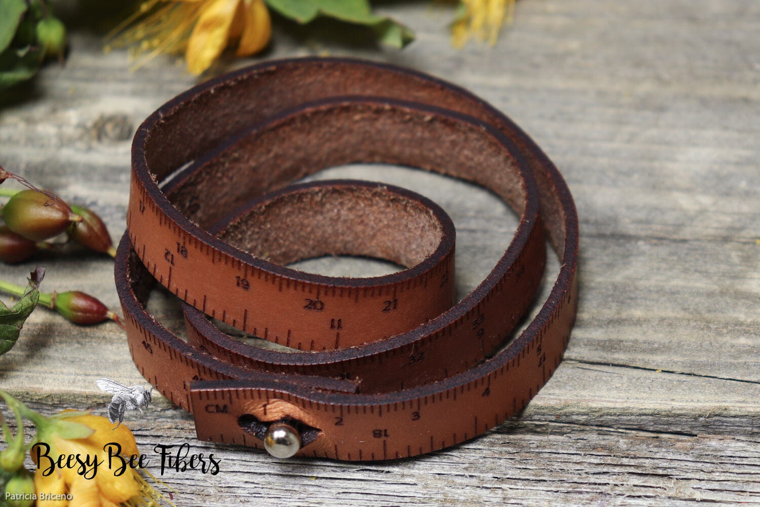 WRIST RULER Leather Wristband Knitting Crochet Sewing Etsy
