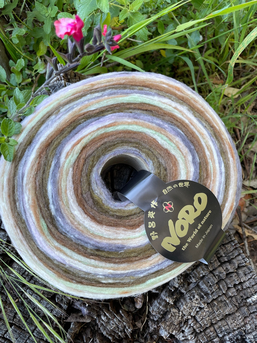 Noro Rainbow Roll Pencil Wool Roving for Spinning, Knitting, Crocheting ...