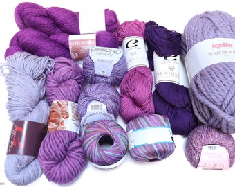 FREE SHIPPING Yarn Grab Pack Fiber Bundle, Art Yarn Bundle, Novelty Yarn, Weavers Pack , Saori Weaving, Knitting, Crocheting  10 skeins - #2