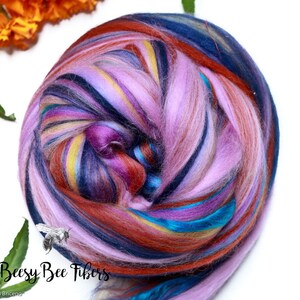 CALYPSO Non Mulesed Merino Wool and Mulberry Silk blend Roving Combed Top for Spinning, Felting, Soft, Luxurious Spin Fiber Rove 4oz image 9