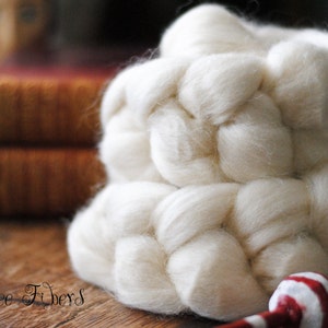 Corriedale Wool Roving Undyed Combed Top Natural Ecru Spinning Felting fiber- 4 ounces