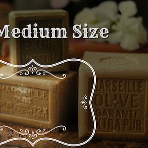 French Marseille Soap Olive Oil Bar Soap Authentic Savon de Marseille Felting Hypoallergenic Vegan Soap - MEDIUM SIZE - 300 grams -10 oz