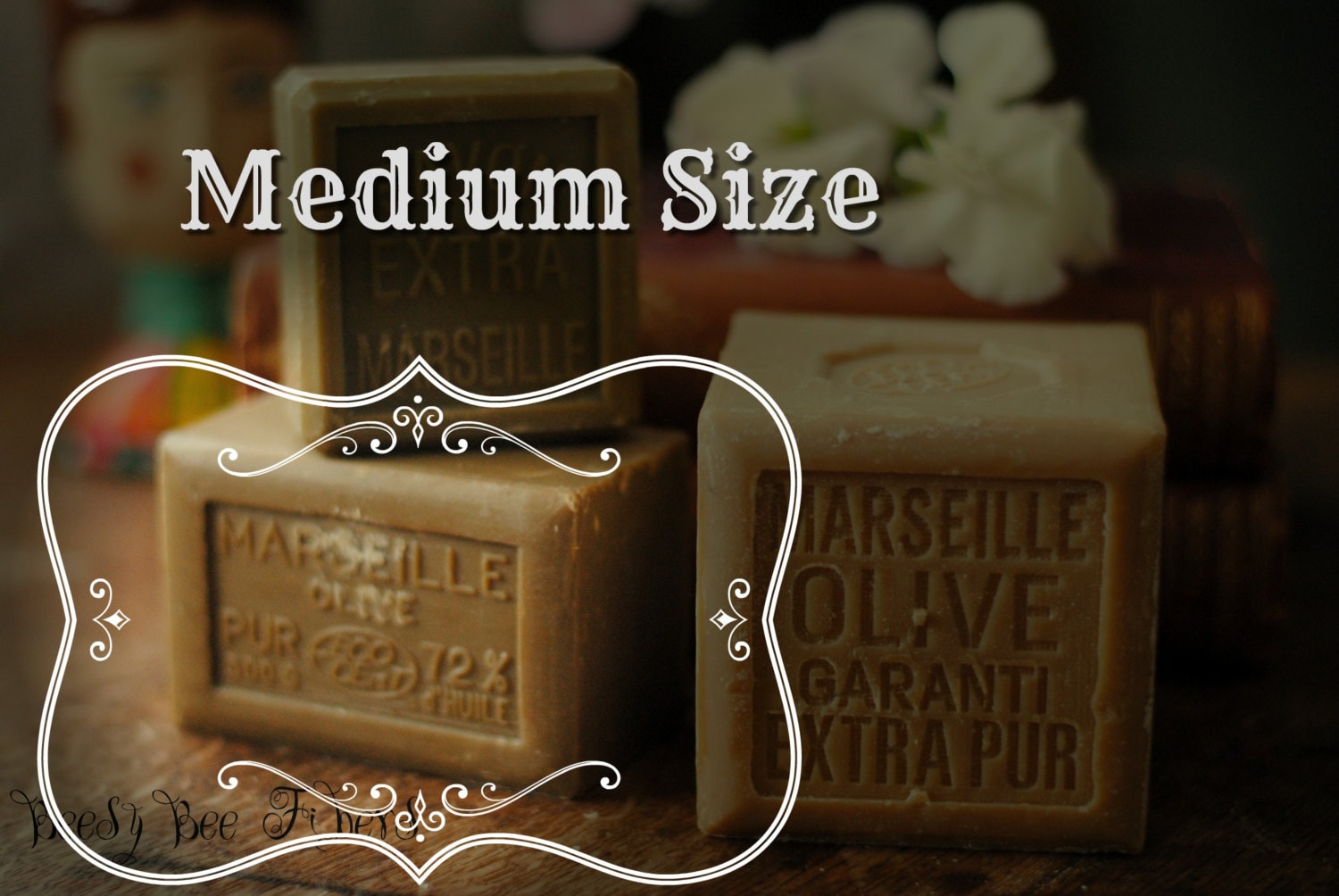 French Marseille Soap Olive Oil Bar Soap Authentic Savon de Marseille Felting Hypoallergenic Vegan Soap - MEDIUM SIZE - 300 grams -10 oz