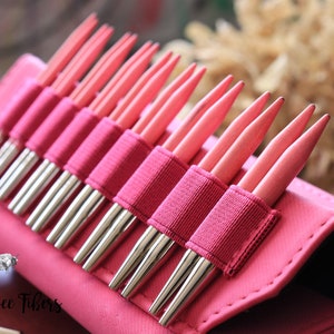 LYKKE BLUSH Interchangeable Circular Knitting Needle Set - 12 Pairs, Denim Case