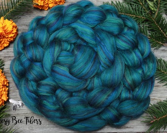 ENGLISH GARDEN Merino Wool Roving Signature Custom Blend, Mulberry Silk Combed Top Wool for Spinning or Nuno Felting DHG