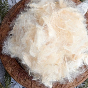 Soybean Fiber: Vegan Silk Rayon for Spinning, Felting, Dyeing - 2 oz