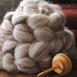 Bluefaced Leicester Undyed Natural Wool Roving Combed Top Spinning Wool for Felting Fiber Humbug Blended Top - 4 oz