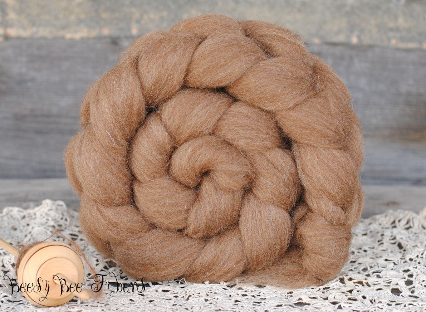 Undyed Natural Brown MANX LOAGHTAN Combed Top Wool Roving Spinning Fe…