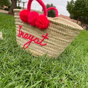 Personalisierter Stroh Geschenkkorb - Brautjungfer Geschenktasche, Hochzeit Gefälligkeiten, Brautdusche Tote