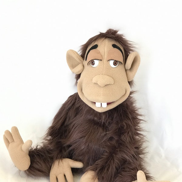 Chocko the Chimpanzee puppet for youtube movie monkey puppet