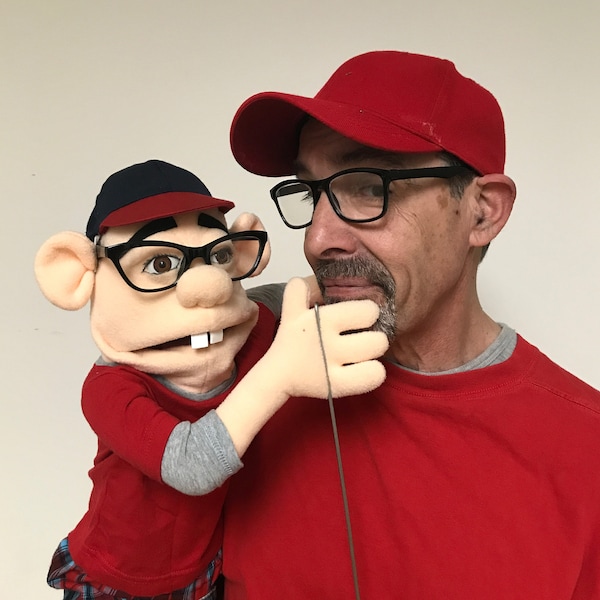 Custom Look alike puppet great gift for muppet lovers and Jeffy fans and all dads,brothers and granddads