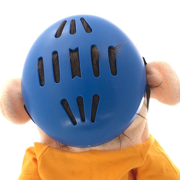 Jeffy Helmet Blue doll size plastic bicycle helmet