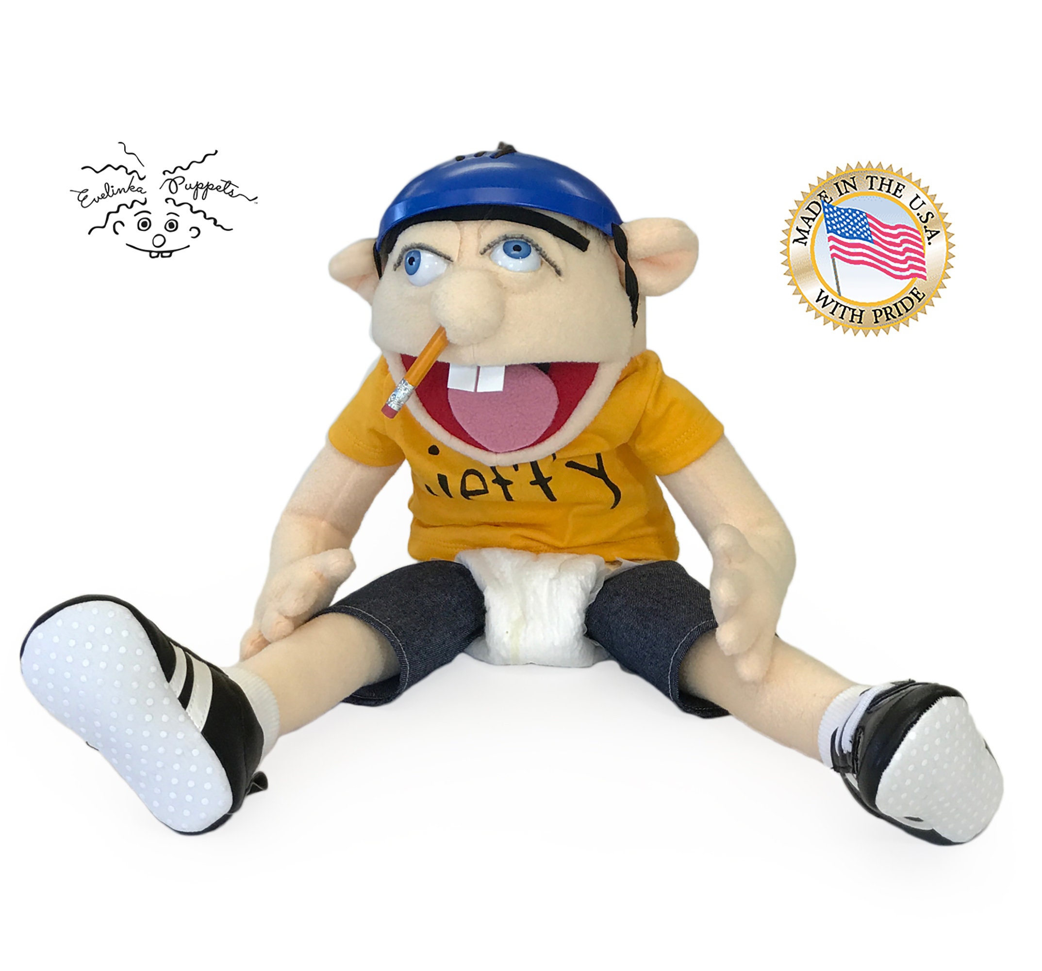 Jeffy Puppet Plush Toy , Unique Hand Puppet,Christmas Birthday Gift Ideas  for Boys and Girls