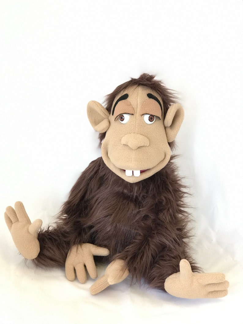 Chocko the Chimpanzee puppet for youtube movie monkey puppet 