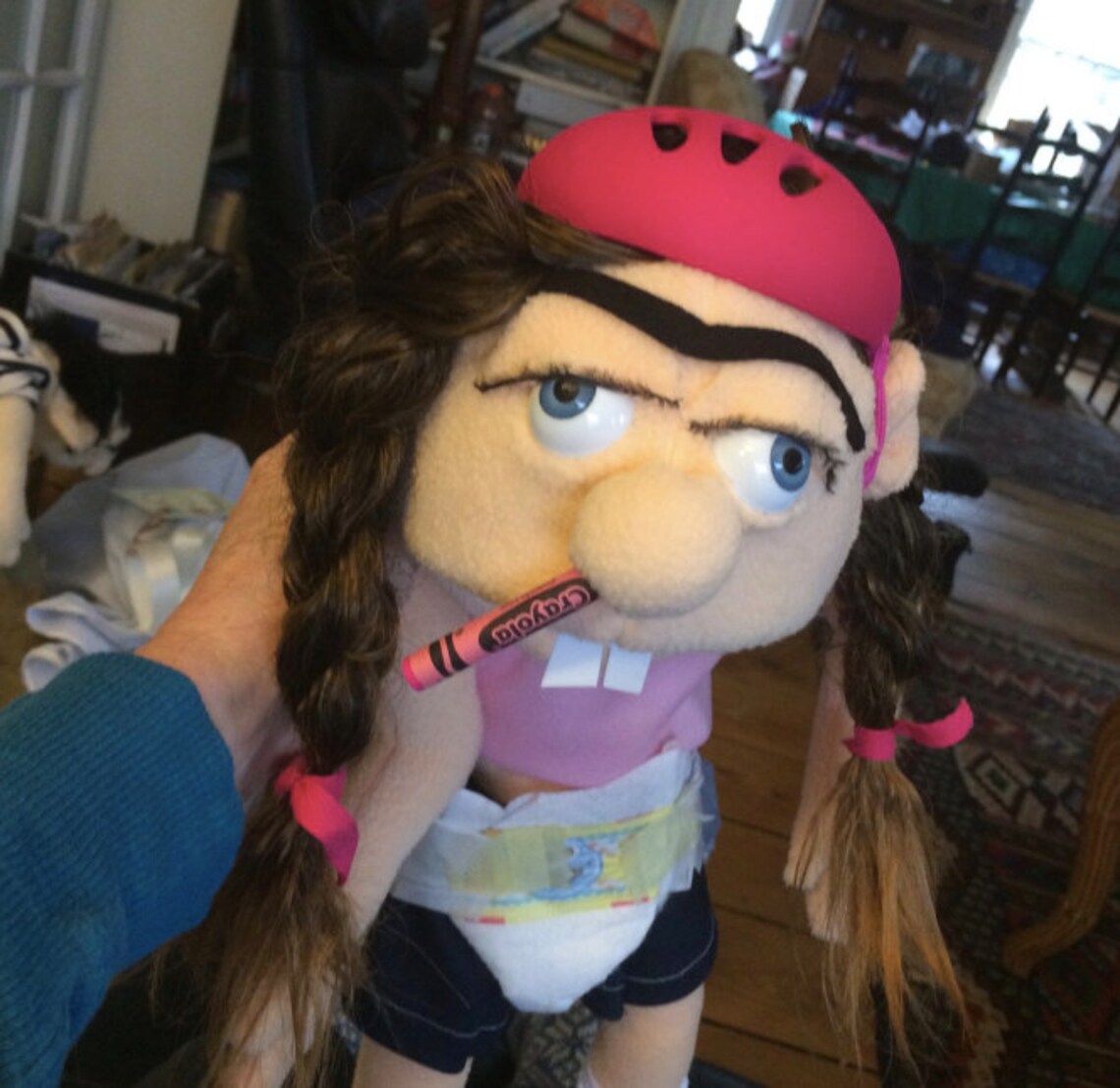 Small Feebee Jeffy's sister Puppet from Youtube movies Etsy