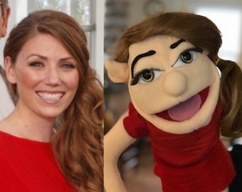 Custom made look alike portrait  Muppet Puppet lover gift  Hand puppet Muppets  YouTube movies  teachers  aid TV show