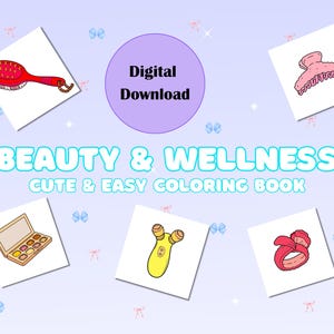 Beauty & Wellness cute and easy coloring pages|cozy coloring|adult and kids coloring|comfy coloring|bold coloring|coloring for relaxation