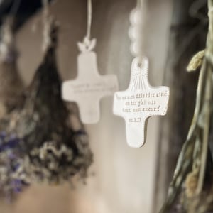 Personalized baptism gift for girls and boys, communion and confirmation. Customizable handmade cross