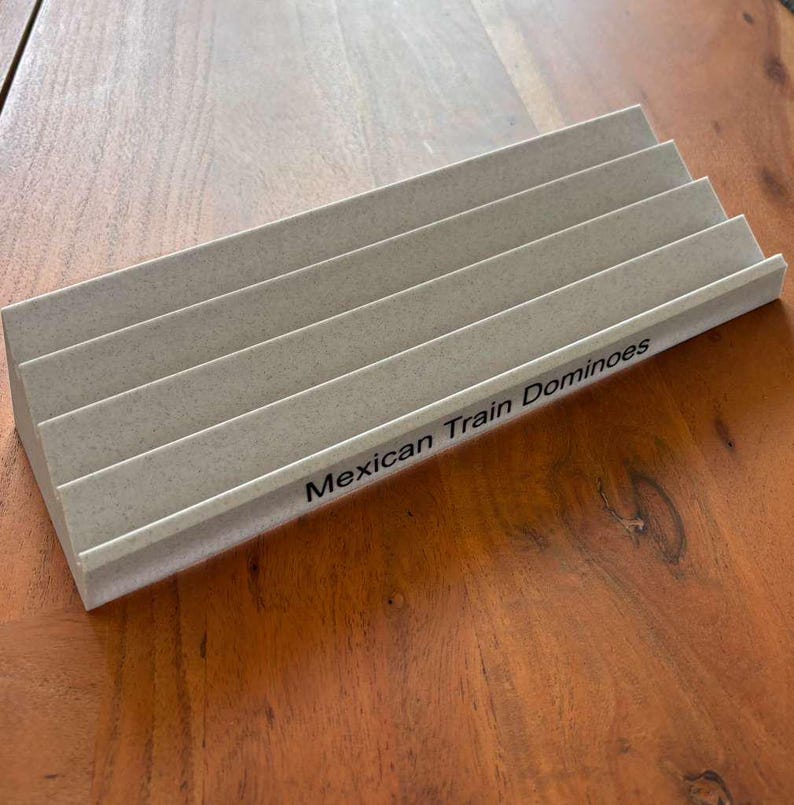 Double Stack Domino Rack Stackable Domino Holder for Mexican Train | 4 Row Domino Rack, 3D ...