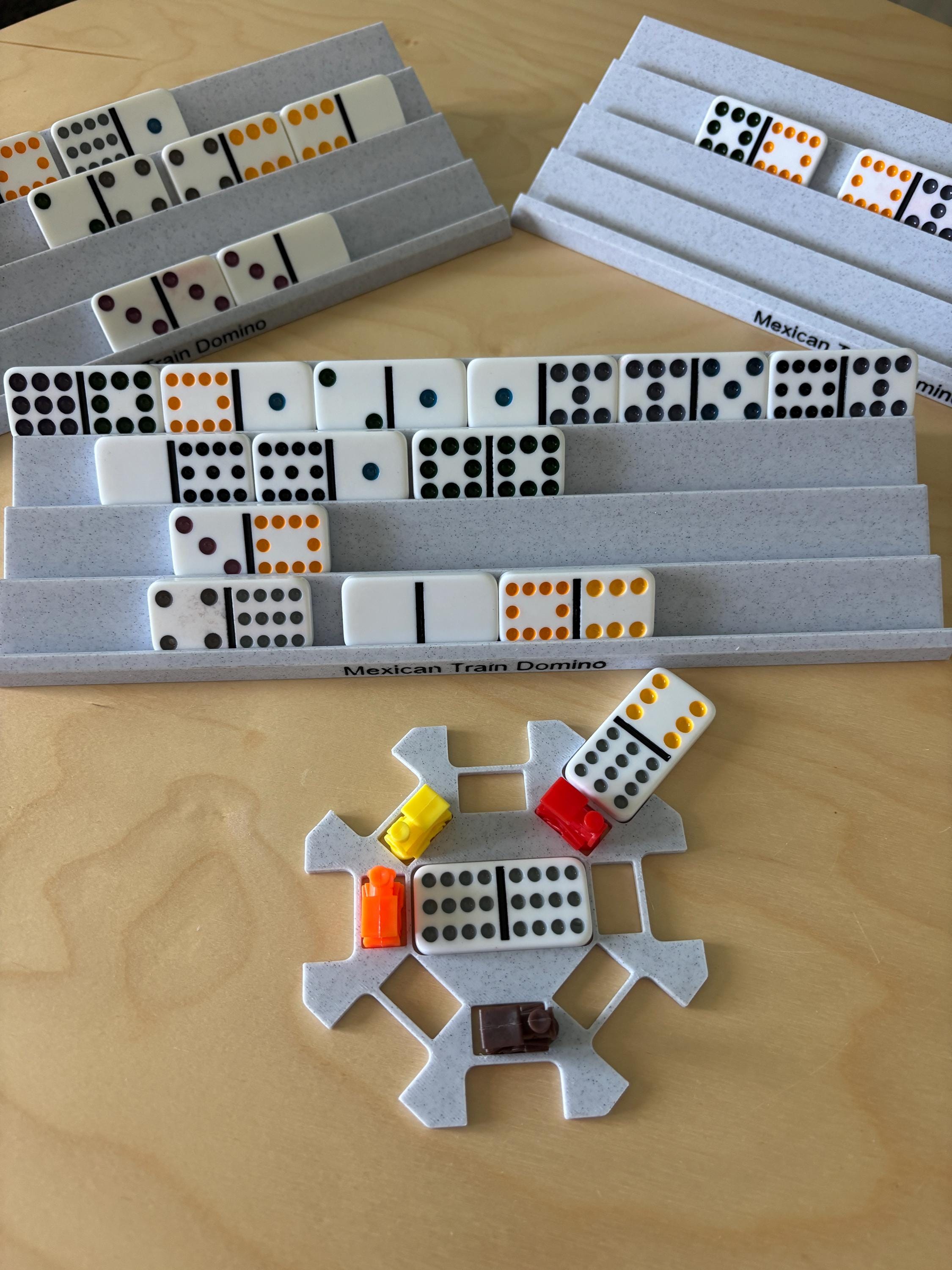 Rubber Domino Racks Stackable Domino Holder for Mexican Train | 4 Row Domino Rack, 3D ...