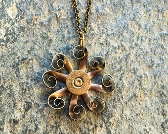 Steampunk Flower made from bullet casing