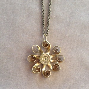 Steampunk Flower made from bullet casing image 2