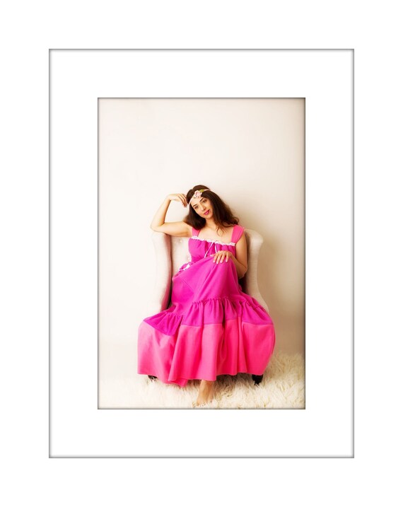 The Pink Princess Floor Length Smocked Nightgown Sexy Corset Etsy