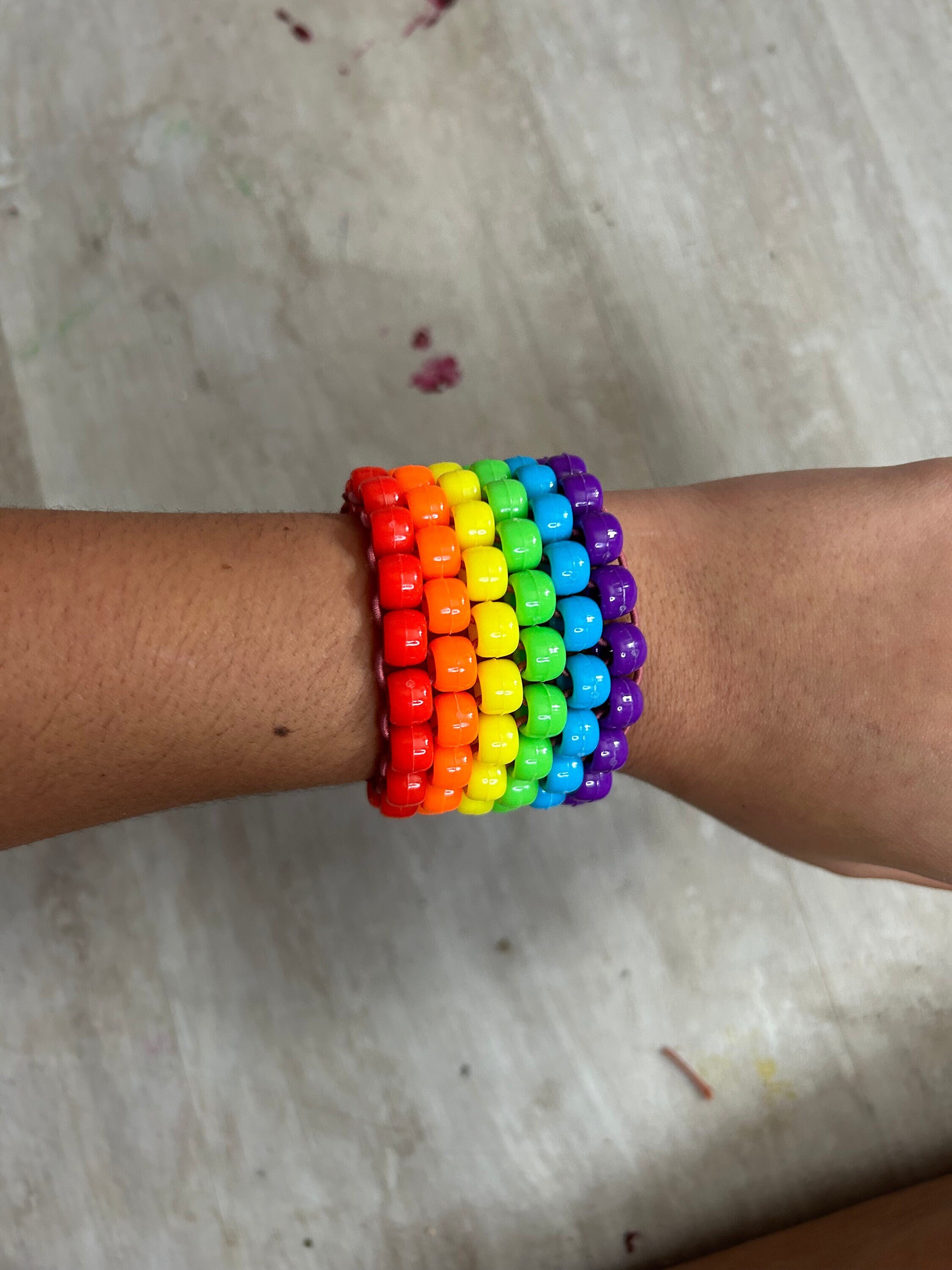 Rainbow Kandi Cuff