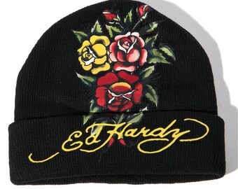 ED HARDY y2k unisex Beanie Y2k 00s Ed Hardy Beanie – Rokit main image 2