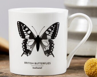 British Butterflies Swallowtail Mug, British Butterflies Swallowtail China Cup
