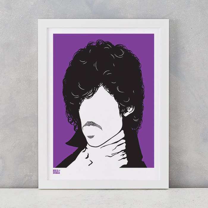 Prince Screen Print Prince Wall Art Prince Wall Decor Etsy